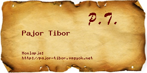 Pajor Tibor névjegykártya